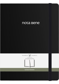 Resim Nota Bene Classic Sert Kapak Defter, 19x25 Cm, Çizgili Siyah 