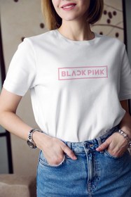 Resim Kio Tasarım Kadın Blackpink Müzik Grubu 6 Baskılı T-Shirt 