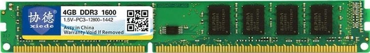Resim Sones Xıede X034 Ddr3 1600mhz 4gb 1.5v Masaüstü Bilgisayarlar İçin Genel Tam Uyumluluklu Bellek Ram Modülü 
