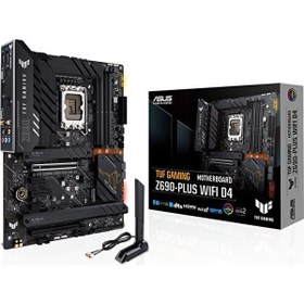 Resim Asus TUF Gaming Z690-PLUS WiFi D4 LGA 1700 Soket 5333 MHz DDR4 ATX Anakart Asus