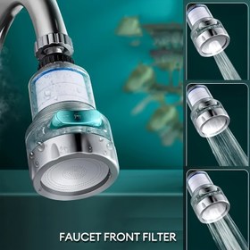 Resim 3 Aşamalı Şeffaf Musluk Su Filtresi - Sıçramaya Karşı Koruyucu, Değiştirilebilir Kartuşlu, Elektrik/Pil Gerektirmeyen, Paslanmaz Yumuşak Su İçin Dayanıklı Plastik Tasarım, Mutfak ve Banyo Lavaboları için, Net Filtre Tasarımı 