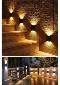 Resim Solar Aplik Çift Taraflı Lamba Renkli 