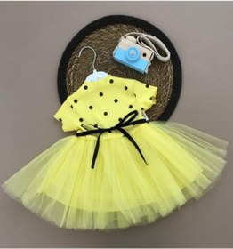 Resim Cimcime Bebe Puanlı Tül Etekli Kız Bebek Elbise 