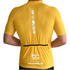 Resim BSCYCLİNG XXL Sarı Petek Desen Bisiklet Forması 