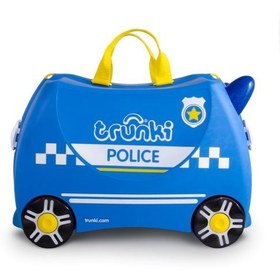 Resim Trunki Çocuk Bavulu - Polis Arabası Percy 