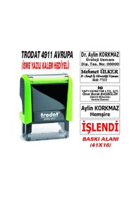Resim Trodat 4911 Firma - Ofis - Şirket - Doktor - Avukat Kaşesi Siyah N11.1193 