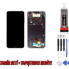 Resim Genos Lg H870 G6 Lcd Ekran Siyah Montaj Kiti Hediye 