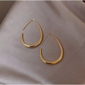 Resim AKCstore Oval Gold Küpe 