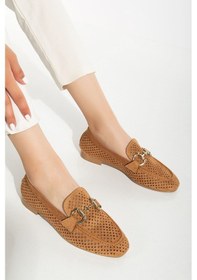 Resim Aska Shoes 401 Süet Delikli Günlük Kadın Babet 001 