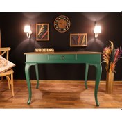 Resim Wooding-Mobilya Wooding 100 Cm Çekmeceli Masif Yeşil Naturel Çalışma Masası 