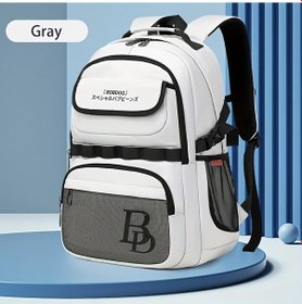 Resim Maxaccess Geniş Kapasiteli Light Grey Gençler Okul Sırt Çantası Hafif Laptop Sırt Çantası Dayanıklı Açık Gri 