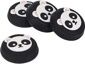 Resim Başparmak Kavrama Kapağı, 4 Adet Sevimli Panda Temalı Çok Amaçlı Thumbstick Değiştirme Kapakları Silikon Başparmak Kavrama Silikon Denetleyici Joystick PS5 Için Kapaklar(Siyah) 