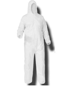 Resim Tek Kullanımlık Fermuarlı ve Başlıklı Koruyucu Tulum 30 G 10 Adet Beyaz 