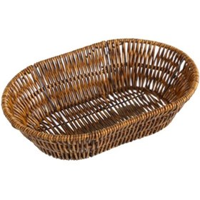 Resim Suntek Magideal El Dokuması Ekmek Sepeti Tepsi Tutucu Oval-32x24x7.5cm 