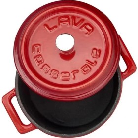 Resim AyrStore Metal Döküm Mini Tencere, 10 Cm, 0.35 L Hacim, Kırmızı 