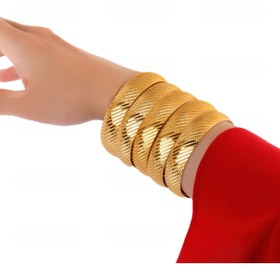Resim Yıldız Gold İmitasyon 22 Ayar Altın Kaplama 1.5 Cm Çapraz Model Bilezik 