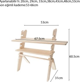 Resim Tufetto Medi Ayakta Çalışma Masası 