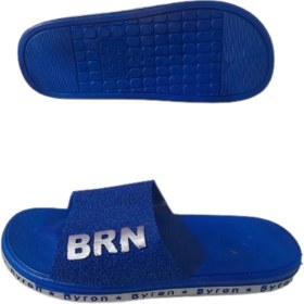 Resim Byron Brn B050-10 Unisex Lacivert Beyaz Kaymaz Taban Deniz Plaj Havuz Günlük Yürüyüş Terlik 