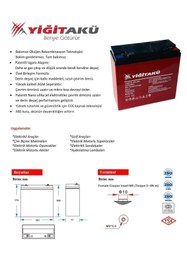 Resim Yiğit Akü 12v 24ah Jel Elektrikli Bisiklet Aküsü 5'li Set 