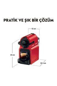 Resim Nespresso C40 Inissia Espresso Kahve Makinesi, Kırmızı 