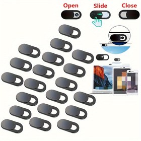 Resim 20 adet/100 adet Mobil Telefon Bilgisayar Lens Kapağı Kamera Koruma Kapağı Metal Engelleyici Sticker Webcam Kapağı Gizlilik Kapağı 