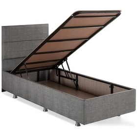 Resim Nironyatak Niron Silver Baza Ve Başlık Seti 90X190 Cm Tek Kişilik Kaydırmaz 