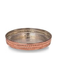 Resim Turna Bakır Sultani Yuvarlak Fırın Tepsisi 18 Cm El Dövme Kırmızı Turna4856-1 Bakır 