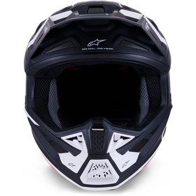 Resim Alpinestars S-M7 Dasher Off-Road Kaskı Siyah Beyaz 