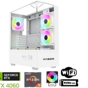 Resim Xaser XSR1099 R5-7500F 32 GB 1 TB M.2 NVMe SSD 8 GB RTX4060 Free Dos Masaüstü Oyuncu Bilgisayarı Beyaz 
