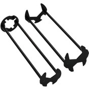 Resim Ranyeek 2'li Metal Tesisat Anahtarı Seti - 7 Standart Kilitli, Lavabo/su Arıtma/su Borusu Çözme, Mutfak/banyo Kullanıma Uygun, Siyah A+b Tipi 