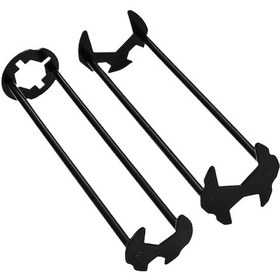 Resim Ranyeek 2'li Metal Tesisat Anahtarı Seti - 7 Standart Kilitli, Lavabo/su Arıtma/su Borusu Çözme, Mutfak/banyo Kullanıma Uygun, Siyah A+b Tipi 