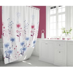 Resim Zethome Tropik Banyo Duş Perdesi 8747 Çift Kanat 2 x 120 x 200 