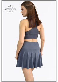 Resim Missmaral Antrasit Şortlu Etek Yüksek Bel Skirt With Shorts Casual Beachwear Tennis 110101 Antrasit 