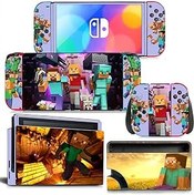 Resim InnaGeek - Switch OLED Minecraft Edition için Koruyucu Kılıf Sticker Vinil 