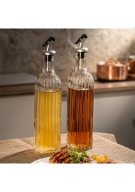 Resim Porsima Dhz90116-3 2li Sızdırmaz Kapaklı Cam Yağlık Sirkelik Yağdanlık 500ml 