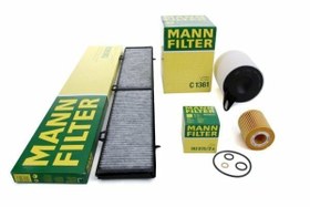Resim Bmw E87 116i Periyodik Bakım Filtre Seti Mann Marka Yağsız CUK8430 - HU815-2x - C1370 
