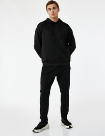 Resim Koton Beli Bağcıklı Biyeli Cep Detaylı Spor Eşofman Altı Siyah 6wam40003nk Siyah 