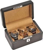 Resim Saat Kasası Saat Kutusu Saat Kutuları 3 Slots Watch Box Jewelry Display Storage Holder Organizer Watch Case Jewelry Dispay Watch Storage Boxes Saat Kılıfı Saat Saklama Kutusu 