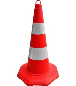 Resim Tpe Trafik Konisi 52 Cm Çift Reflektifli Trafik Dubası-3506 