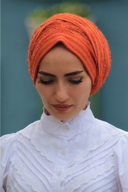 Resim Sahra Şal Dünyası Tasarım Bone Sakallı Kiremit 
