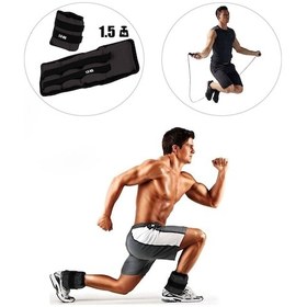 Resim 1,5 Kg X 2 Adet Siyah El Ayak Bileği Ağırlığı + Atlama İpi Siyah 