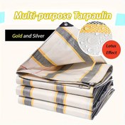 Resim Kamyon Bahçe Çit Koruma için Uygun, 3x2m, 4x2m, 5x3m Boyutlarda Mevcut, Bahçe Koruyucu Kapak|Çizgili Desenli Tarp|Dayanıklı Plastik Tarpaulin 