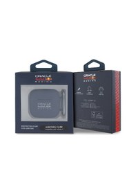 Resim Apple Uyumlu AirPods 4 Kılıf Redbull Lisanslı Baskı Logolu Askı Aparatlı Silikon Kapak Lacivert 