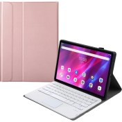 Resim Sunsky AK10-A Bluetooth Klavye Koruyucu Deri Kılıf Altın Gül (Yurt Dışından) 
