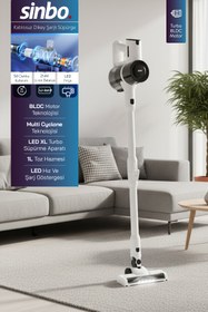 Resim Sinbo Svc-8635 BLDC Motorlu Dikey Kablosuz Şarjlı Led Aydınlatmalı Süpürge 