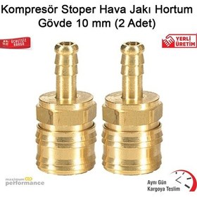 Resim Kompresör Stoper Hava Jakı Hortum Gövde 10 MM 2 Adet 