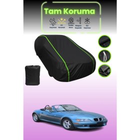 Resim Dokaca Neo Siyah Neon Fitilli Bmw Z3 Roadster (E36) 1996 - 2003 Uyumlu Araba Brandası Koruma Örtüsü 