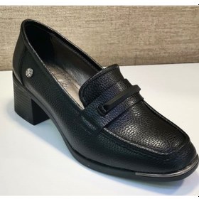 Resim Myfit 415 Kadın Tpu Taban 5 Cm Topuklu Casual Ayakkabı Siyah Siyah Nubuk 