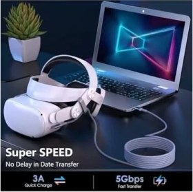 Resim Vr5 Usb3.2 Oculus 3/2/1 Pico 4 Aksesuarları ve Pc/steam Vr, 5gbps Yüksek Hızlı Pc Veri Aktarımı, Vr Kulaklık, Oyun Bilgisayarı, Sanal Gerçeklik Gözlüğü Uyumlu 5 Metre 