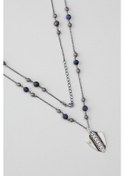 Resim So Chic Lapis Taşlı 80 Cm Gümüş Erkek Arma Kolye 